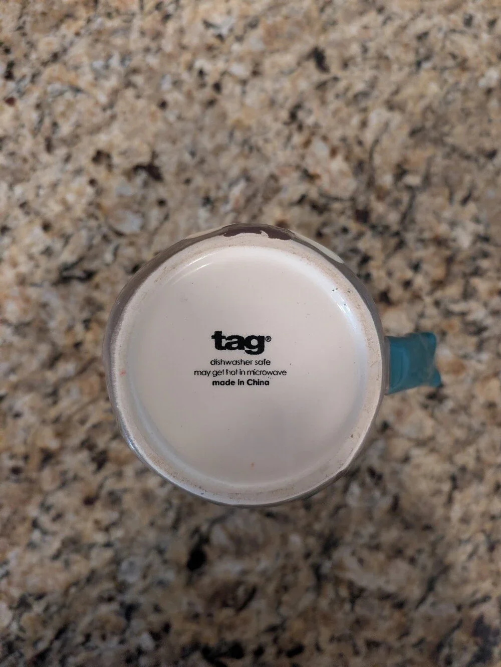 Tag Sloth Ceramic Coffee Mug in Gray, Cream, Brown, Green